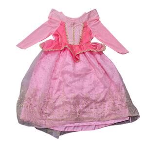 Reli Beauty Pink Sleeping Beauty Princess Costume Girl's Pageant Dress Lace Gown